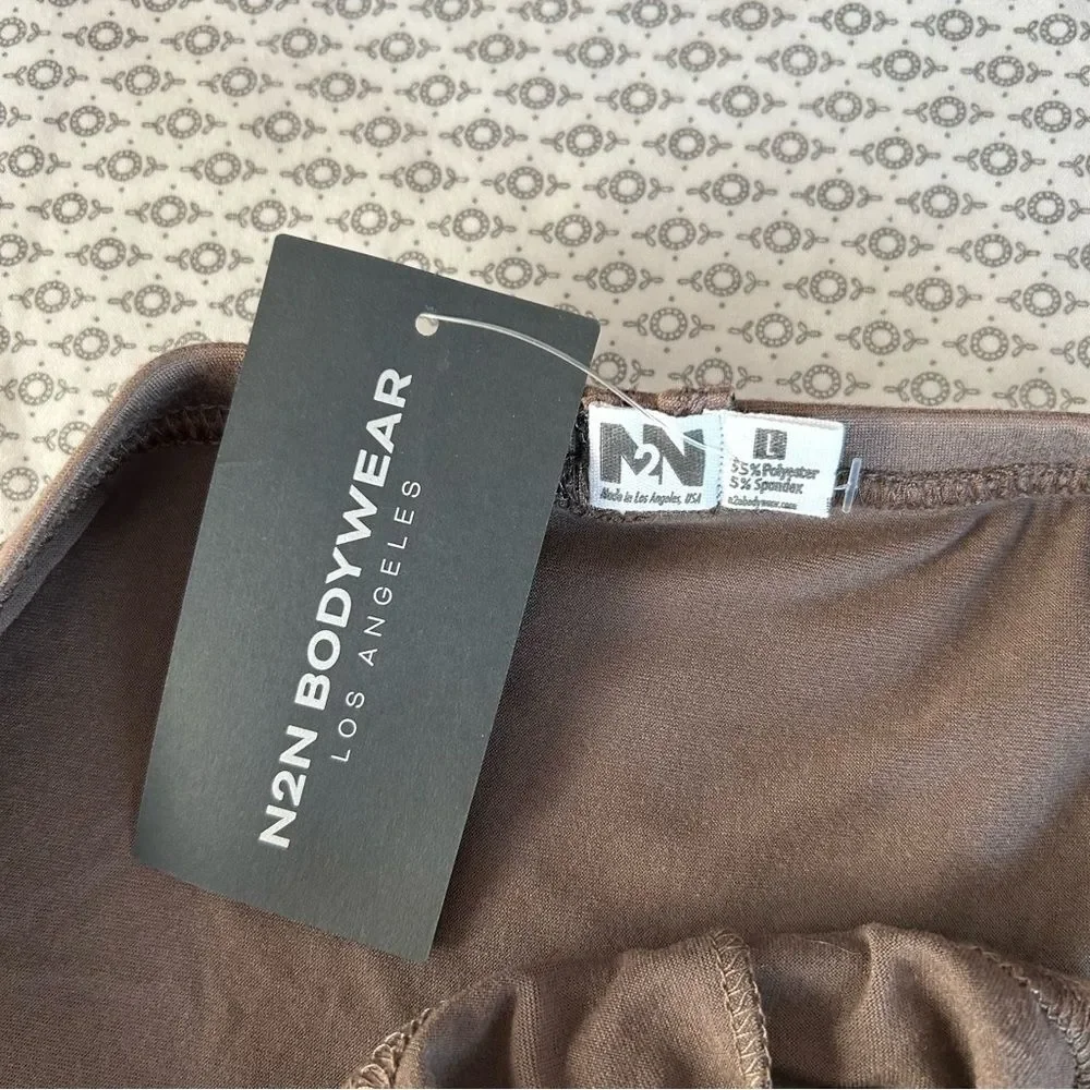 N2N Bodywear Brushed Chocolate Brown Pouch Briefs Size Large NWT
